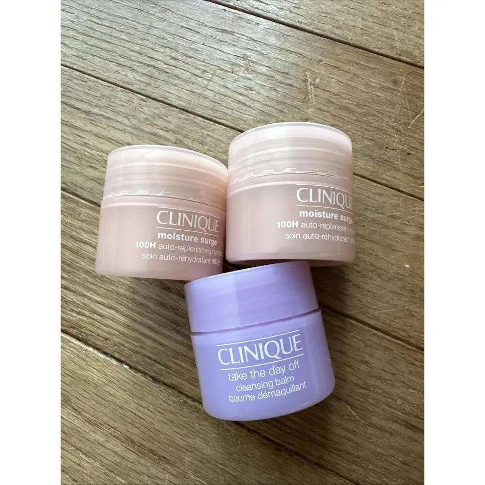 Clinique Moisture Surge & Cleansing Balm Set 3x 0.5 oz New Travel Skincare